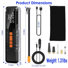 Load image into Gallery viewer, 150 PSI Portable Tire Inflator Cordless Digital Air Compressor