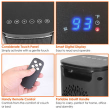 Load image into Gallery viewer, 1500W Electric Space Heater Ceramic Heater Fan with 3 Modes Remote Control Digital Display