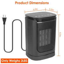 Load image into Gallery viewer, 1500W Electric Space Heater Ceramic Heater Fan with 3 Modes Remote Control Digital Display