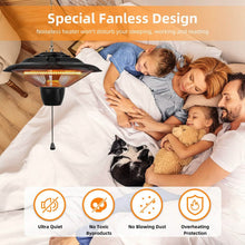Load image into Gallery viewer, 1500W Outdoor Hanging Patio Ultra-Quiet Electric Heating Lamp