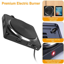Load image into Gallery viewer, 1500W Portable Heating Hot Plate Stove Countertop with Non Slip Rubber