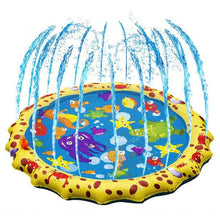 Load image into Gallery viewer, 150cm Pet Play Water Spray Splash Mat Inflatable Sprinkler Cushion Pads Outdoor Garden Fountain Toy Tub Swimming Pool for Kids And Dog Portable Inflatable Water Toy Paddling Pools for Pets Inflatable Splash Sprinkler Pad