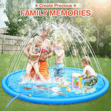 Load image into Gallery viewer, 150cm Pet Play Water Spray Splash Mat Inflatable Sprinkler Cushion Pads Outdoor Garden Fountain Toy Tub Swimming Pool for Kids And Dog Portable Inflatable Water Toy Paddling Pools for Pets Inflatable Splash Sprinkler Pad