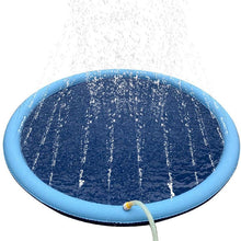 Load image into Gallery viewer, 150cm Pet Play Water Spray Splash Mat Inflatable Sprinkler Cushion Pads Outdoor Garden Fountain Toy Tub Swimming Pool for Kids And Dog Portable Inflatable Water Toy Paddling Pools for Pets Inflatable Splash Sprinkler Pad