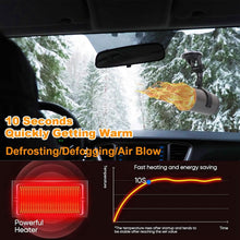 Load image into Gallery viewer, 150W Portable Car Heater 2-in-1 Heating Cooling Fan Rotatable Demister Defroster