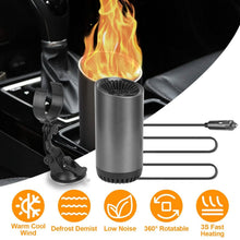 Load image into Gallery viewer, 150W Portable Car Heater 2-in-1 Heating Cooling Fan Rotatable Demister Defroster