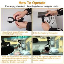 Load image into Gallery viewer, 150W Portable Car Heater 2-in-1 Heating Cooling Fan Rotatable Demister Defroster