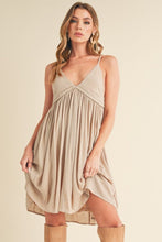 Load image into Gallery viewer, New Summer Ruched Plunge Mini Cami Dress For Women– Flattering, Comfortable, Sophisticated & Alluring with a Sculpted Fit and Plunging Neckline for Special Occasions