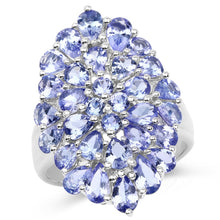 Load image into Gallery viewer, 4.62 Carat Genuine Tanzanite .925 Sterling Silver Ring