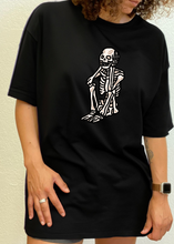 Load image into Gallery viewer, Sad Skeleton Halloween Unisex Bamboo Viscose/Organic Cotton Short Sleeve Graphic T-Shirt