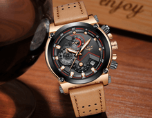 Load image into Gallery viewer, Men's Waterproof Modern Watch With Leather Belts, Stainless Steel Case Excellent Look Perfect Gift