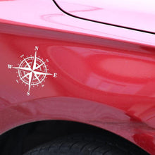 Load image into Gallery viewer, 15cm*15cm Art Design Vinyl Compass Sticker Vinyl Decal Sticker Compass Stickers Decal for Car Hood Auto Body Side Door Compass Graphics Car Stickers Waterproof Vinyl Stripe Decal Sticker Car Stickers Decals Black/Silver
