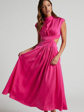 Load image into Gallery viewer, Modern Cutout Mock Neck Sleeveless Ruched Dress Elegant Dress For Women