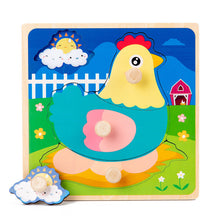 Load image into Gallery viewer, New Hand Grab Board Wooden Puzzle Toys for Children Cartoon Animal Fruit Kids Baby Early Educational Learning Toy