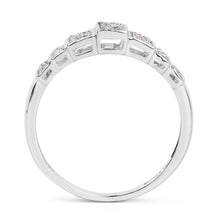 Load image into Gallery viewer, 14K White Gold Plated 0.26 Carat Genuine White Diamond .925 Sterling Silver Ring