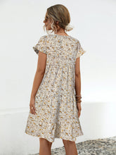 Load image into Gallery viewer, Floral Round Neck Short Sleeve Dress Elegant & Effortless Everyday Style Women Dress