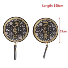 Load image into Gallery viewer, 1.5m Centimeter Inch Roll Tape Portable Retractable Vintage PU Leather Mini Tape