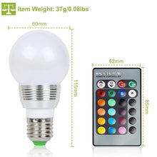 Load image into Gallery viewer, 16 Colors Change LED Bulbs E27 3W RGD Dimmable Mood Lighting Lamp