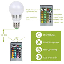 Load image into Gallery viewer, 16 Colors Change LED Bulbs E27 3W RGD Dimmable Mood Lighting Lamp