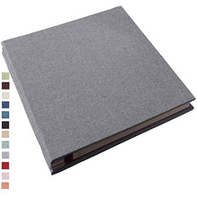 Load image into Gallery viewer, 16-inch 20 Pages Self Adhesive Photo Album DIY Scrapbook Rustic Linen Cloth Cover Personalize Album for Wedding Memory Album Home Decor House Decoration DIY Memorable Gifts For Loved Ones