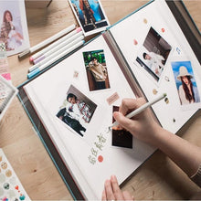 Load image into Gallery viewer, 16-inch 20 Pages Self Adhesive Photo Album DIY Scrapbook Rustic Linen Cloth Cover Personalize Album for Wedding Memory Album Home Decor House Decoration DIY Memorable Gifts For Loved Ones