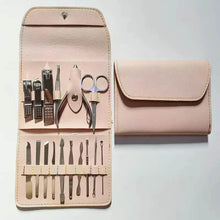 Load image into Gallery viewer, 16-Pieces: Nail Clippers Manicure Tool Set with Portable Travel Case
