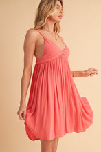 Load image into Gallery viewer, New Summer Ruched Plunge Comfortable Mini Cami Dress For Women – Flattering Fit with Plunging Neckline and Sculpted Design