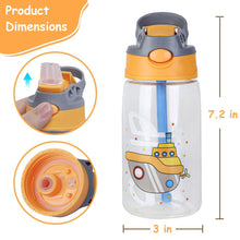 Load image into Gallery viewer, 16.2oz Leak-proof Kids Water Bottle with Straw Push Button