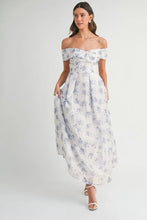 Load image into Gallery viewer, Floral Printed Off Shoulder Maxi Dress β Chic Off Shoulder Maxi Dress, Vibrant Floral Print, Beach Vacation Dress, Casual Summer Maxi Dress