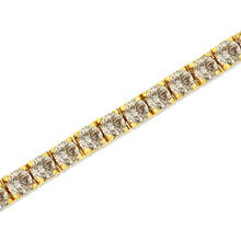 Load image into Gallery viewer, 14K Yellow Gold Plated .925 Sterling Silver 8.0 Cttw Diamond Classic Link Tennis Bracelet (K-L Color, I2-I3 Clarity) - 7-1/4"