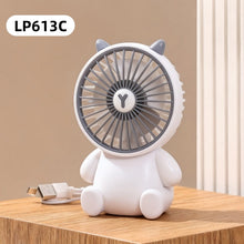Load image into Gallery viewer, Creative Cartoon Bear Desktop Mini Fans Big Wind Desktop Portable USB Charging Handheld Fan Portable Air Conditioning Handheld Cooling Fan Charging Usb Fan Portable Handheld Fan