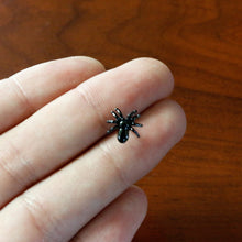Load image into Gallery viewer, Black Titanium Anodized 3-D Spider Barbell Tongue Ring