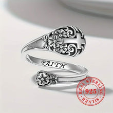 Load image into Gallery viewer, 925 Sterling Silver Bohemian Faith Ring β Adjustable Vintage Cross