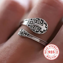 Load image into Gallery viewer, 925 Sterling Silver Bohemian Faith Ring β Adjustable Vintage Cross
