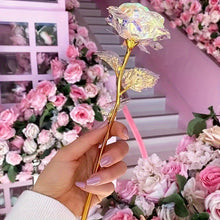Load image into Gallery viewer, 10pcs Realistic Gilded Eternal Roses & Crystal Flowers - Plastic Artificial Roses Suitable for Valentine's Day, Christmas, Weddings, Birthdays, Anniversaries - Elegant Table Centerpiece, Wedding Bouquets, & Decorations - -Las