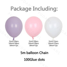 Load image into Gallery viewer, 175pcs Pink Purple Arch Garland Kit Balloons Set For Birthday Wedding Party Background Decor Bridal Showers Girl Birthday Decoration