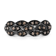 Load image into Gallery viewer, 0.31 Carat Genuine Champagne Diamond .925 Sterling Silver Ring