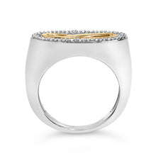 Load image into Gallery viewer, 14K Yellow Gold Plated Sterling Silver Diamond Accent Infinity Ring