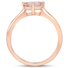 Load image into Gallery viewer, 0.90 Carat Genuine Morganite .925 Sterling Silver Ring