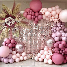Load image into Gallery viewer, 183Pcs Retro Hot Pink Baby Pink 4D Balloons For Baby Shower Bridal Shower Birthday Party For Decoration Girl Birthday Ballons