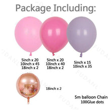 Load image into Gallery viewer, 183Pcs Retro Hot Pink Baby Pink 4D Balloons For Baby Shower Bridal Shower Birthday Party For Decoration Girl Birthday Ballons