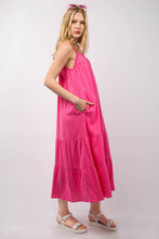 Load image into Gallery viewer, Ruffled A-Line Midi Cami Dress – Stylish Ruffled Midi Dress, A-Line Cami Dress, Comfy Cotton Dress, Feminine Summer Dress, Tiered Layered Dress, Breezy Ruffled Dress, Elegant Spring Dress