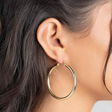 Load image into Gallery viewer, S925 50mm Solid Hoop Earrings for Women