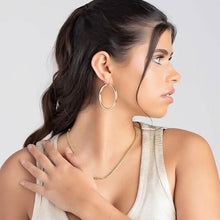 Load image into Gallery viewer, S925 50mm Solid Hoop Earrings for Women