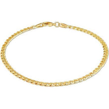 Load image into Gallery viewer, 18K Gold Curb Cuban Link Chain Bracelet 8"