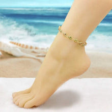 Load image into Gallery viewer, 18k Gold Filled High Polish Finish Gold Multi Color Crystal Anklet