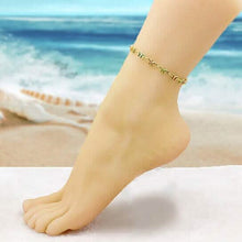 Load image into Gallery viewer, 18k Gold Filled High Polish Finish Multi Color Crystal Butterfly Ankle Bracelet