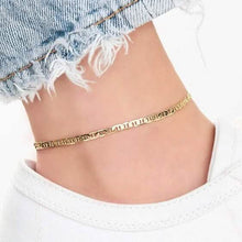 Load image into Gallery viewer, 18K Gold Flat Marina Link Anklet for Women