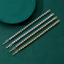 Load image into Gallery viewer, 18K Golden Plated Stainless Steel Bracelet with Rhinestone Embellishments
