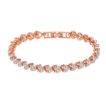 Load image into Gallery viewer, 18K Golden Plated Stainless Steel Bracelet with Rhinestone Embellishments